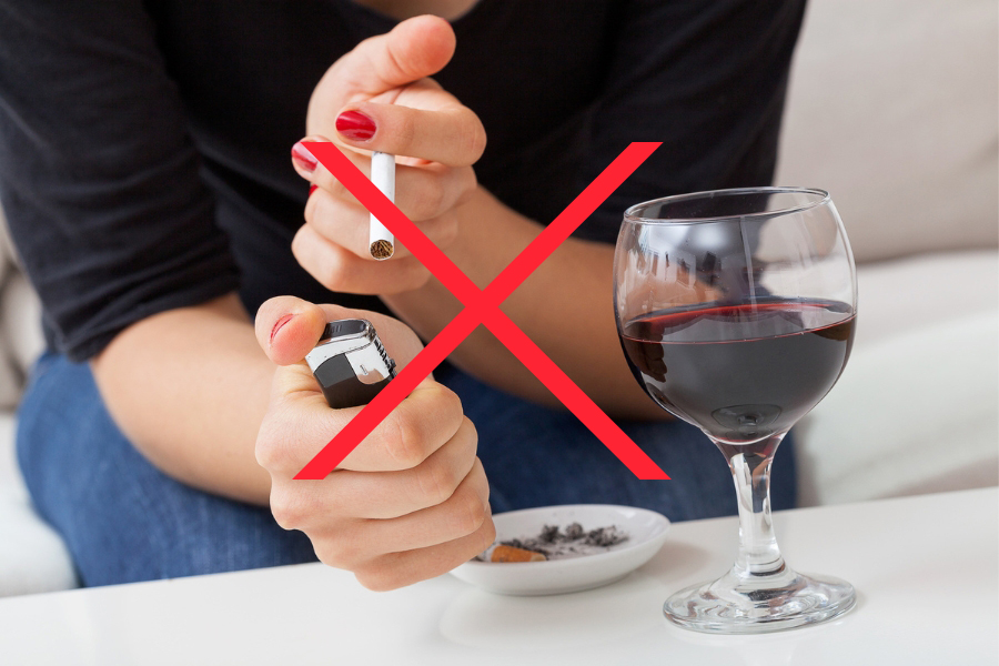 Không hút thuốc, uống rượu bia để giúp vết thương mau lành