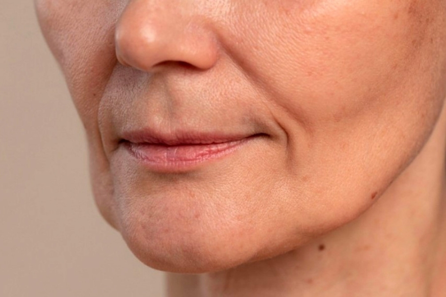 Rãnh cười hình thành do lão hóa