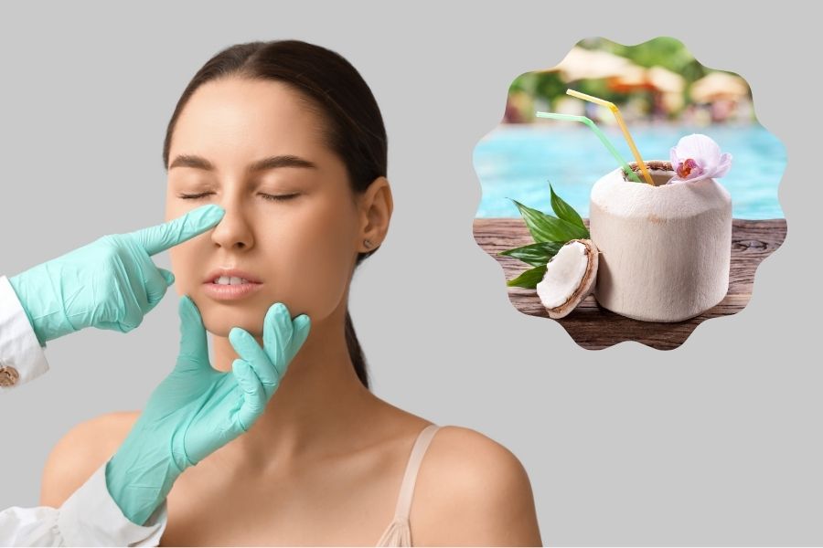 Một số lưu ý quan trọng khi sử dụng nước dừa sau phẫu thuật nâng mũi