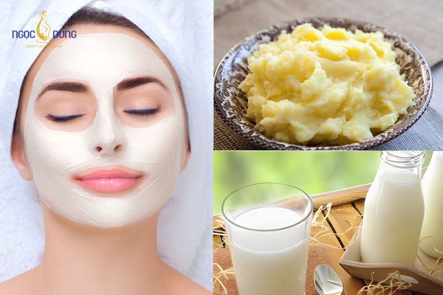 Hướng dẫn cách trị quầng thâm, bọng mắt bằng khoai tây hiệu quả tại nhà 10 Hỗn hợp khoai tây nghiền và sữa tươi không đường tạo thành kết cấu sền sệt, giàu axit lactic giúp nuôi dưỡng vùng da mắt sáng mịn