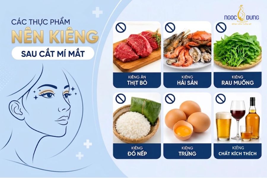 Tạo mắt 2 mí: Phương pháp, quy trình tạo mắt 2 mí chuẩn 15 Các loại thực phẩm nên kiêng để tránh sẹo sau cắt mí