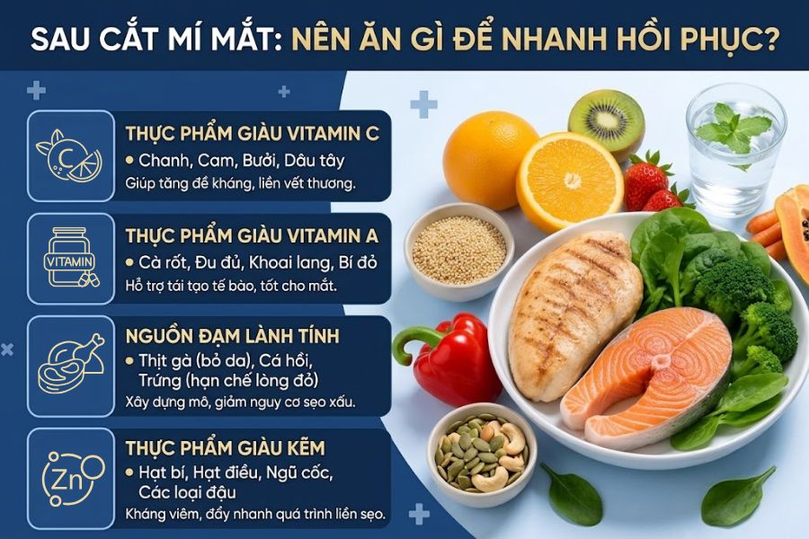 Cắt mí bao lâu thì ăn được thịt gà? Có được ăn gà không? 8 Nhóm thực phẩm được chuyên gia khuyến nghị sau khi thực hiện cắt mí