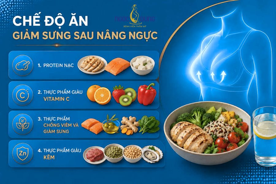 Nâng ngực ăn thịt vịt được không? Hướng dẫn kiêng cữ 9 Xây dựng thực đơn hậu phẫu cân đối giúp rút ngắn thời gian hồi phục và duy trì phom ngực đẹp lâu dài