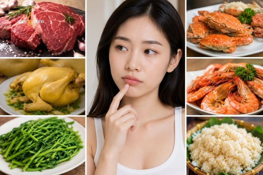 Tiêm filler có đau không? Nguyên nhân và cách giảm đau 15 Hạn chế ăn hải sản, đồ nếp, chất kích thích và tránh xông hơi nhiệt độ cao sau tiêm