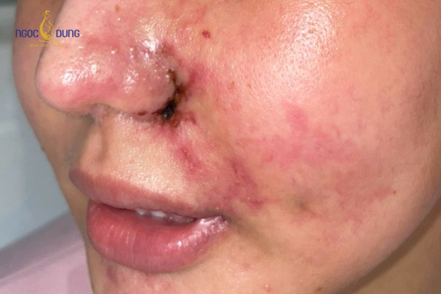 Giá tiêm filler mũi bao nhiêu? Bảng giá cập nhật mới 19 Khách hàng cần đến cơ sở y tế thăm khám ngay khi nhận thấy dấu hiệu biến chứng sau tiêm filler