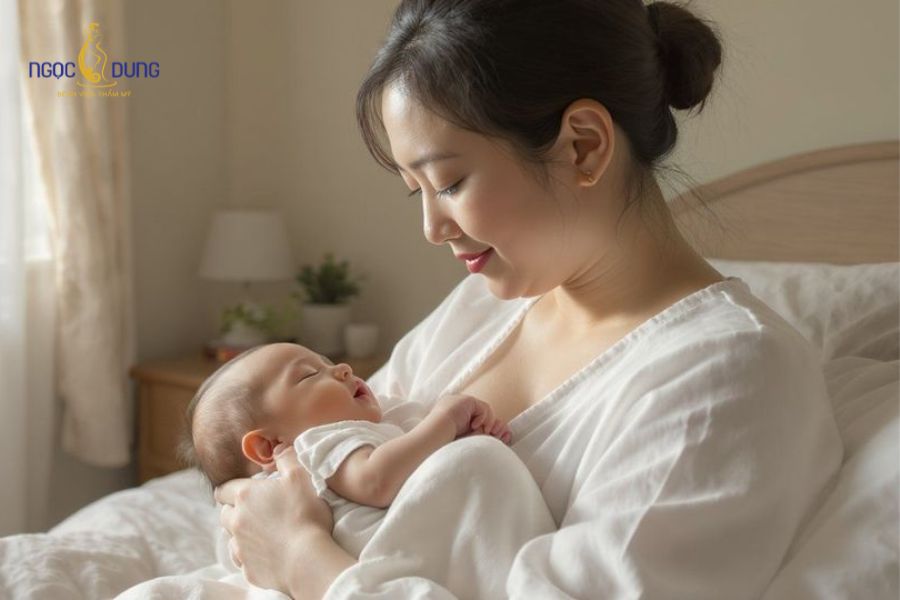 Nâng ngực có sinh con được không? Giải đáp từ Ngọc Dung 12 Thời điểm khuyến cáo từ 6 đến 12 tháng sau nâng ngực để mang thai an toàn