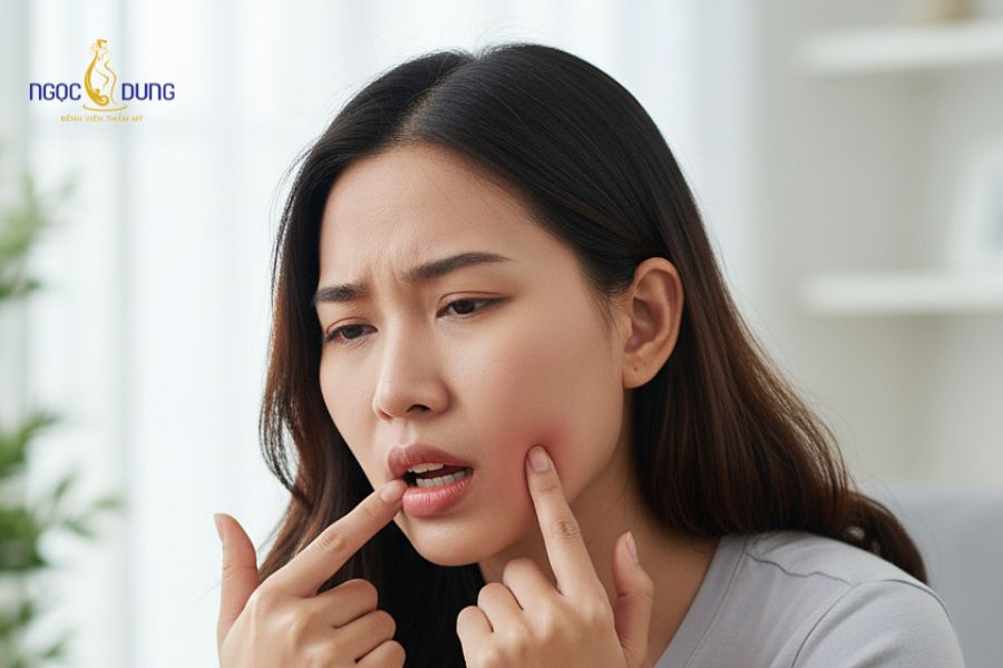 Dấu hiệu tiêm filler bị hoại tử và cách xử lý an toàn 9 Tình trạng sưng đỏ, căng tức kéo dài bất thường cảnh báo phản ứng viêm nặng hoặc tắc mạch