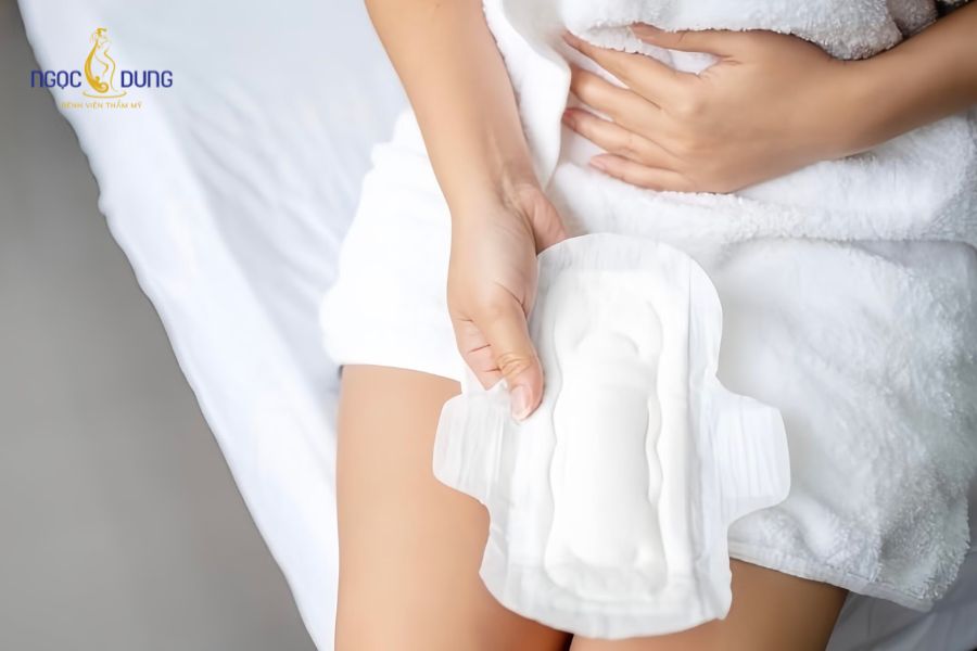 Cách chăm sóc vết khâu tầng sinh môn sau sinh mau lành 11 Sử dụng trang phục chất liệu cotton thấm hút tốt và thay băng vệ sinh định kỳ 4-6 tiếng/lần