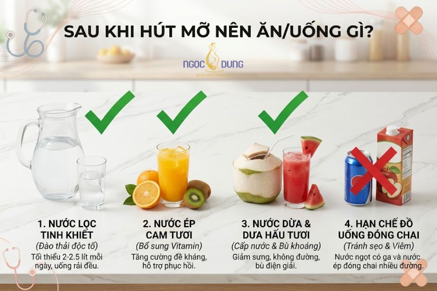 Sau khi hút mỡ nên ăn gì, kiêng gì để nhanh hồi phục? 9 Uống đủ nước hỗ trợ quá trình đào thải và giảm sưng sau phẫu thuật